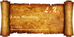 Laux Ninetta névjegykártya